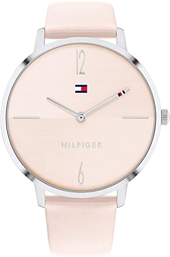 Tommy Hilfiger Analog Quarzuhr für Damen mit Pinkes Lederarmband - 1782378 im Sale